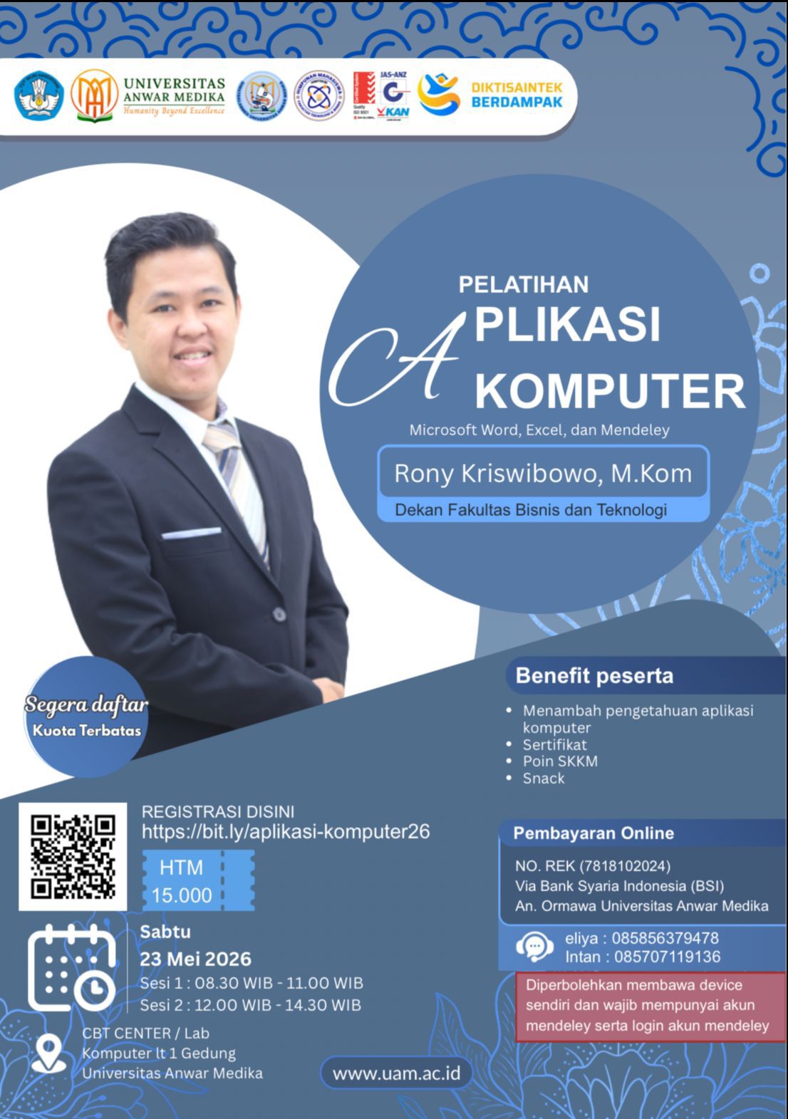 Pelatihan Aplikasi Komputer - Portrait